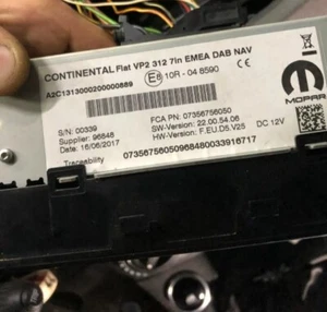 Mopar Radio Unlock Code ✅CHRYSLER ✅ DODGE✅ FIAT✅ ALFA ROMEO✅ VP1 VP2 MODEL - Picture 1 of 5