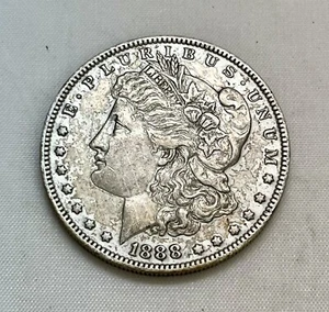 1888 O Morgan Silver Dollar AU - Picture 1 of 2