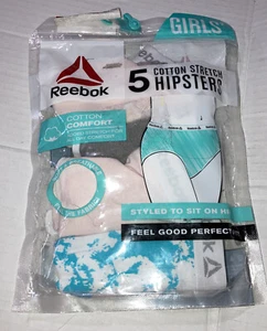 NEW Reebok Girls Cotton Stretch Hipsters M 8 - 10 Underwear 4 Pack - Picture 1 of 2