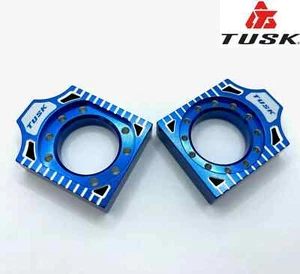 Tusk Aluminum Axle Blocks Blue YAMAHA YZ250F 2012-2025 YZ450F 2010-2025 - Picture 1 of 2