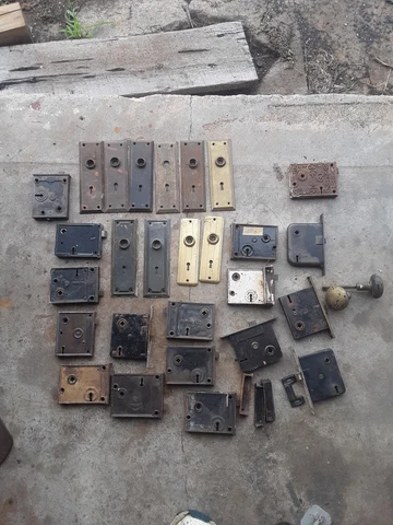 Vintage Mortise Lock Door Lot Hardware Salvage For Parts Or Repair Only Cover