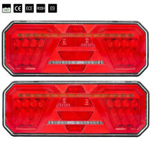 2x Neon LED Rückleuchte mit dynamischer Blinker E9 für Anhänger Traktor Bagger