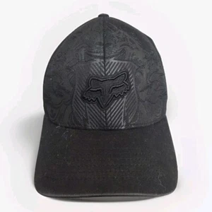 Gorra de carreras Fox vintage S/M Flexfit sombrero negro sobre negro calavera motocross mediana - Imagen 1 de 13