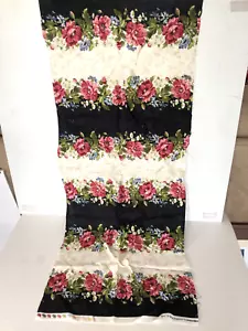 Fabric Maywood Studio by Rachel Shelburne POPPIES Black Floral Remnant 18 x 42" - Picture 1 of 8