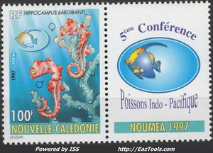 NOUVELLE CALEDONIE CONFERENCE SUR LES POISSONS N° 740 NEUF ** SANS CHARNIERE - Picture 1 of 2
