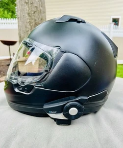 Arai Regent X Black Full Face Helmet/Clear Visor/Sena 20S Evo Bluetooth/Size M - Picture 1 of 13