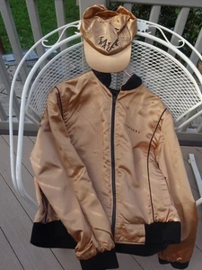 Vintage Satin Ceasars Palace Jacke und Neu mit Etikett Mütze Kappe Gr. L - Bild 1 von 11