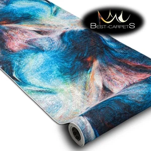 Modern Anti-slip Washable Runner 'LOTUS' COLOR abstract blue red width 60-120cm - Picture 1 of 10