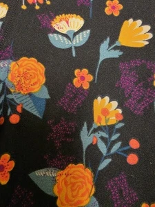 Lularoe L/XL Leggings kids- Floral- Black with colorful flowers - Picture 1 of 3