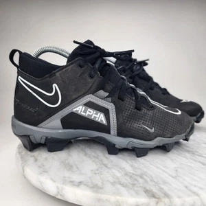 Nike Alpha Menace 3 Shark Black Football Cleats Youth Size 5Y Wide CV0583-010 - Picture 1 of 12