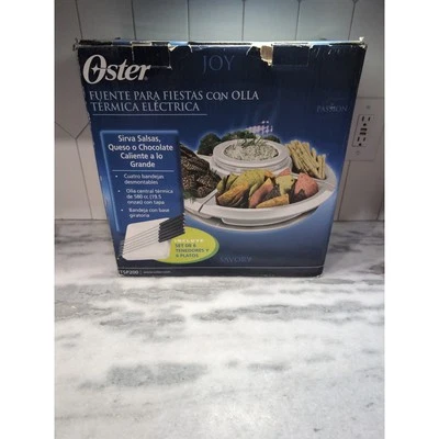 Oster White Party Serving Platter with Electric Warming Pot #TSP200, Damage Box - Image 1 of 4