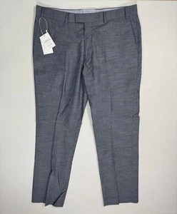 Charles Tyrwhitt Mens 38x32 Chambray Slim Fit Slacks NWT Blue Favorite Trouser - Picture 1 of 11