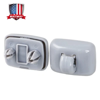 2x Sun Visor Grey Clip Holder for Audi A3 S3 A4 S4 A5 S5 Q3 Q5 - Изображение 1 из 4