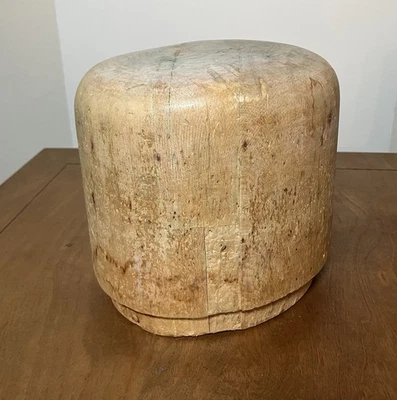 Vintage wood hat mold millinery block form antique old used - Image 1 of 4
