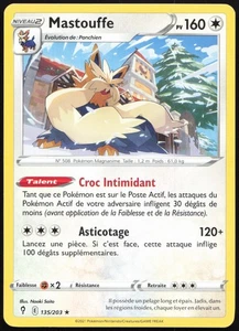 Carte Pokémon Mastouffe 135/203   Évolution Céleste Français - Picture 1 of 2