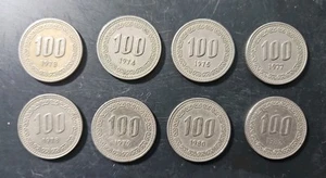 1970-1982 (Lot Of 8 ) South Korea 100 Won Coin (KM.#9) - Picture 1 of 2