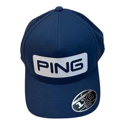 Ping Flexfit 110 Lee Westwood Westy Close House 平沿帽蓝色罕见 — 第 1/4 张图片