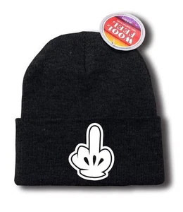HOMBRES HOMBRES MUJER ESTAMPADO "GUANTE - F" Snowboard HIP HOP Ski Long Beanie HAT talla única - Imagen 1 de 6