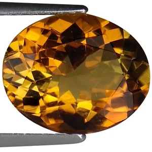 3,39 quilates con certificación IGI turmalina natural amarillo naranja color marrón corte ovalado - Imagen 1 de 2