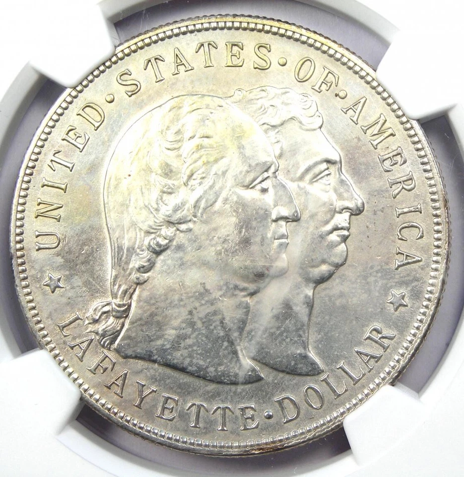 1900 Lafayette Silver Dollar $1 Coin - Certified NGC Uncirculated Detail UNC MS - Image 1 of 4