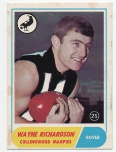 Scanlens 1969 (25) Wayne Richardson Collingwood - Imagen 1 de 2