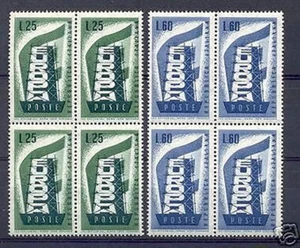 1956 ITALIA QUARTINA EUROPA MNH ** - Q21 - Imagen 1 de 1