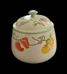 Vintage Adams China England Summer Delight Sugar Bowl with Lid 4” T Excellent - Picture 1 of 8