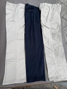 USED 3 LOT FRENCH TOAST CLAUDIO NUCCI Boys School Uniform Pants NAVY BLUE/KHAKI - Picture 1 of 7