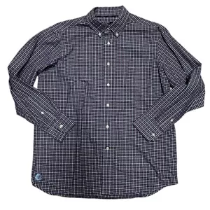 Cremeiux Classics blau kariertes langärmliges Herrenhemd mit Knopfleiste Größe Large - Bild 1 von 13