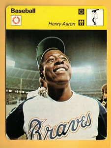 HENRY HANK AARON 1977 Sportscaster BRAVES-- PRINTED IN ITALY #3-16  EX