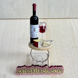 Anillo Charcutería - Miniatura Vino Tinto y Tablero de Queso Cóctel Joyería - Imagen 1 de 2