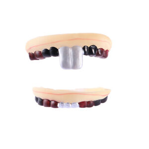 Accessoire de décoration d'Halloween fausses dents costume vampire crocs prothèse dentaire