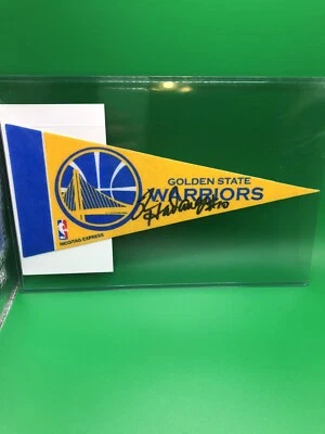 Tim Hardaway Signed Golden State Warriors Mini Pennant JSA Certified Auto  - Image 1 of 2