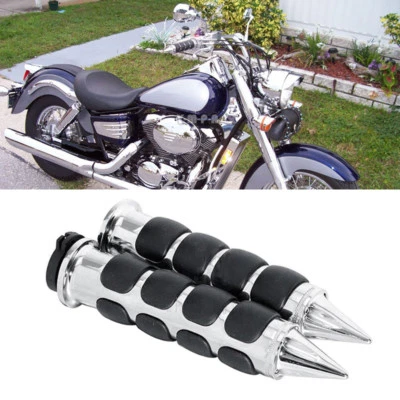 Cruiser 1" Handle Bar End throttle Grips Chrome For Honda Shadow ACE 750 1100 - Image 1 of 4