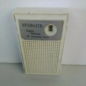 Star-Lite Super Deluxe 6 Transistor Radio Made In Hong Kong Works Tested Pre-own - Picture 1 of 5