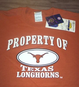 PROPERTY OF TEXAS LONGHORNS UNIVERSITY T-SHIRT MENS SMALL NEW w/ TAG - Picture 1 of 3