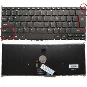 UK Layout Laptop Keyboard For Acer Swift SF314-59 SF514-51 SF515-51 with Backlit - Picture 1 of 5