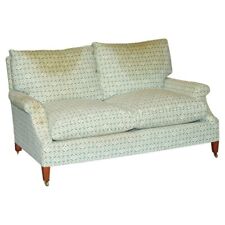 COMFORTABLE HOWARD & SON'S CHAIRS LTD TICKING FABRIC SOFA FEATHER FILL CUSHIONS