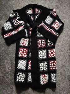 Superschöner langer  Granny-Square-Mantel 40/42  Handarbeit Häkeln  Supermodern - Bild 1 von 6