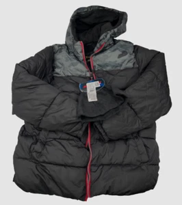 $100 iXtreme Kids Boys Black Long Sleeve Hooded Full Zip Puffer Jacket Size L - Picture 1 of 1