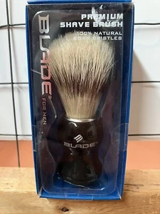 BLADE Premium Shaving Brush 100% Natural Boar Bristle New in Original Box - Picture 1 of 2