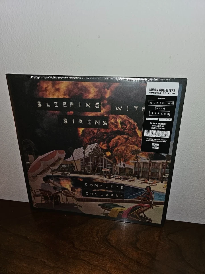 Sleeping With Sirens - Complete Collapse Black in Orange in Clear Vinyl LP - Image 1 of 1