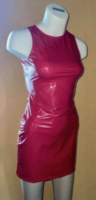Lack Optik, Minikleid, Figurbetont, Zip., Clubweare, Sexy, (Shiny) Rot - Bild 1 von 4