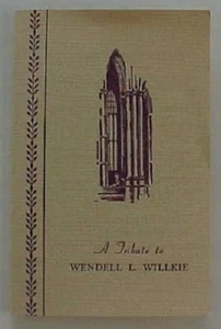 1944 Wendell Willkie IN SITU funeral de iglesia tarjeta de elogio 1940 presidencial republicana--- - Imagen 1 de 1