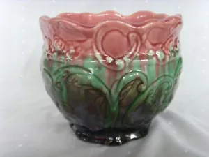 Very Small Antique Weller Scallop Top Art Pottery Jardiniere 6½”H by 7¼”W *94 - Picture 1 of 8