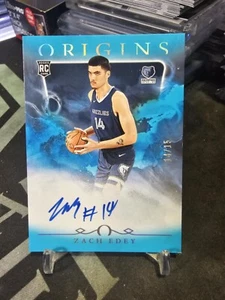 2024-25 Panini Origins Zach Edey Rookie Autographs RA-ZEG Turquoise 14/15 JERSEY - Picture 1 of 2
