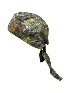 Real Angler Green Camo Camouflage Doo Rag Durag Skull Cap Sweatband Capsmith - Picture 1 of 4