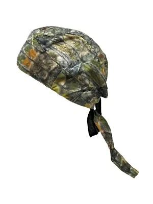 Real Angler Green Camo Camouflage  Doo Rag Durag Skull Cap Sweatband Capsmith - Image 1 of 4