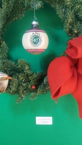 Vintage 1950er Jahre Weihnachtsschmuck rund - Bild 1 von 3