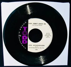 Joe Henderson: Right Now & Baby, Don't Leave Me~Near Mint Soul 45~TODD #1066 - Foto 1 di 2